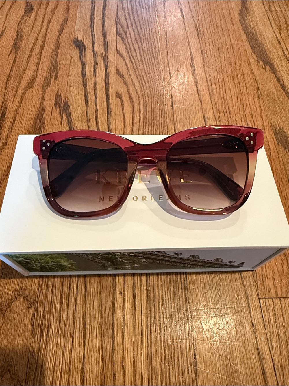 KREWE Adele Burgundy Women's Sunglasses